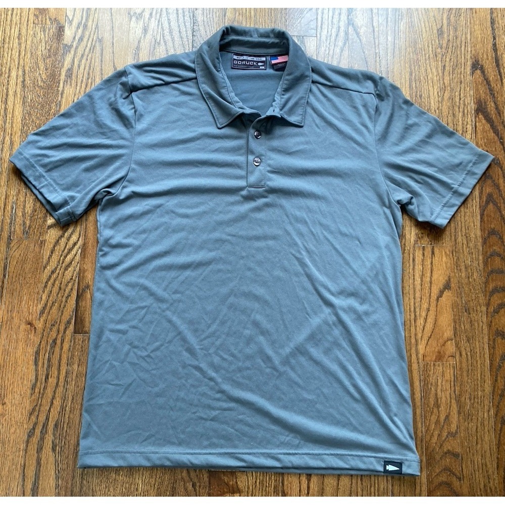 Goruck Polo Shirt Mens Size Large Gray Made In USA Tactical The American